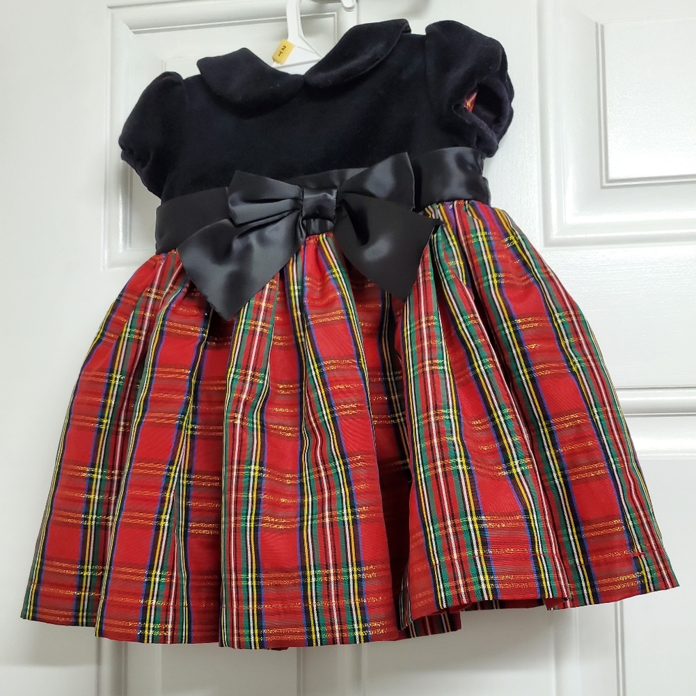 Little Me Black/Red Baby girl dress 6M